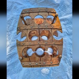 Vintage Keg Barrel Wine Holder Holds 10 Bottles